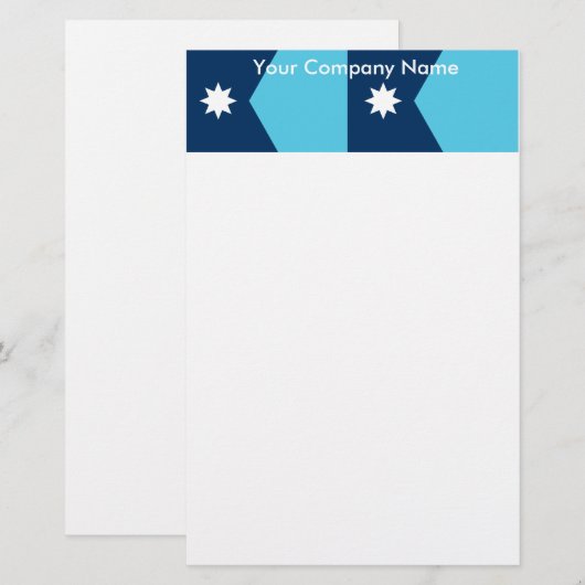 Stationery with Flag of Minnesota, USA 便箋 (正面/裏面)