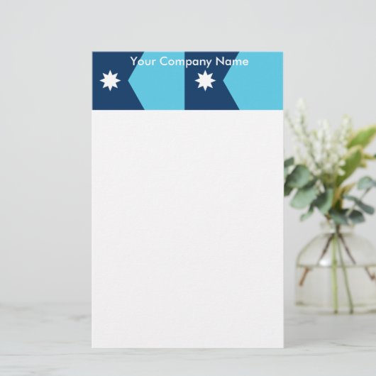 Stationery with Flag of Minnesota, USA 便箋 (スタンド正面)