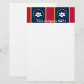 Stationery with Flag of Mississippi State, USA 便箋 (正面/裏面)
