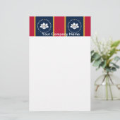 Stationery with Flag of Mississippi State, USA 便箋 (スタンド正面)