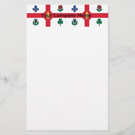 Stationery with Flag of Montreal, Canada 便箋 (正面)
