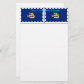 Stationery with Flag of Quebec City, Canada 便箋 (正面/裏面)