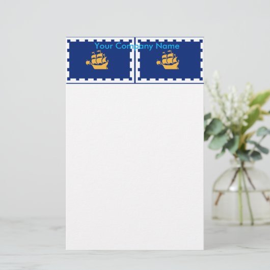 Stationery with Flag of Quebec City, Canada 便箋 (スタンド正面)
