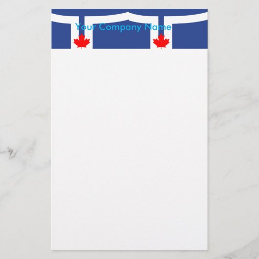 Stationery with Flag of Toronto, Canada 便箋 (正面)