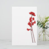 Stationery with red flowers 便箋 (スタンド正面)