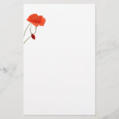 Stationery with two poppies 便箋 (正面)