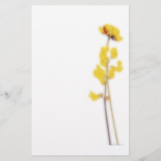 Stationery with yellow flowers 便箋 (正面)