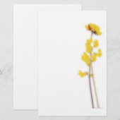 Stationery with yellow flowers 便箋 (正面/裏面)
