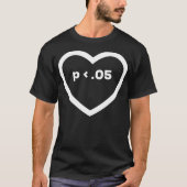 Statistics P-value Heart Tシャツ (正面)