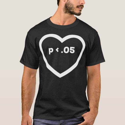 Statistics P-value Heart Tシャツ (正面)
