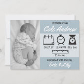 Statsのベビーの発表 案内状 (正面)