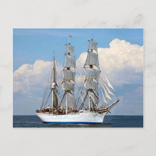 Statsraad Lemkuhl、ノルウェーの背の高い船 ポストカード (正面)
