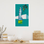 Statue Bust Matchbox Art Print, Czechoslovakian ポスター (キッチン)