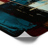 Statue Liberty Contemporary Abstract Expressionism ポスター (角)