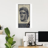 Statue of Apollo - Cyprus - Postage Stamp Print ポスター (ホームオフィス)