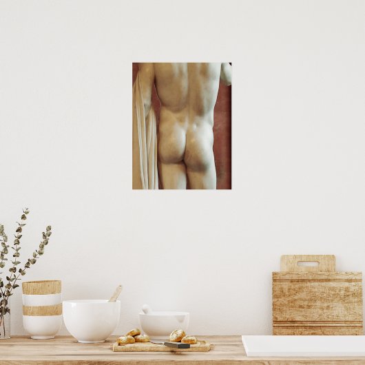 Statue of David's Rear Print ポスター (キッチン)