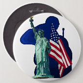 Statue of Liberty 缶バッジ (正面&裏面)