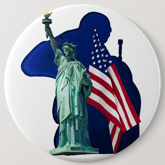 Statue of Liberty 缶バッジ (正面)
