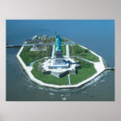Statue of Liberty Aerial Photograph ポスター (正面)