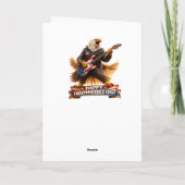 Statue of Liberty, Apple pie happy holidays greeti カード (裏面)