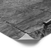 Statue of Liberty Black and White Photograph ポスター (角)