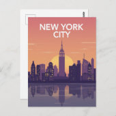 Statue of Liberty Bold Graphic Est 1886 ポストカード (正面/裏面)