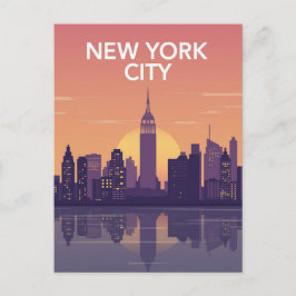 Statue of Liberty Bold Graphic Est 1886 ポストカード