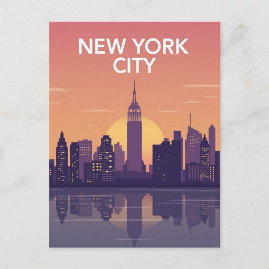 Statue of Liberty Bold Graphic Est 1886 ポストカード (正面)