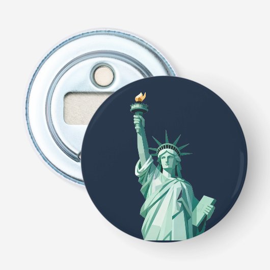 Statue of Liberty Button Bottle Opener  栓抜き (正面)