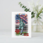 Statue of Liberty Celebrating Football on a シーズンポストカード (スタンド正面)