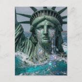 Statue of Liberty Cries and Melts in Water ポストカード (正面)