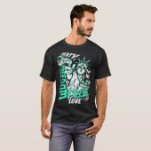 Statue Of Liberty Freedom Money USA Graffiti Tシャツ (正面フル)