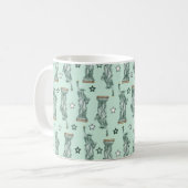 Statue of Liberty - Green Stars Coffee Mug コーヒーマグカップ (正面左)