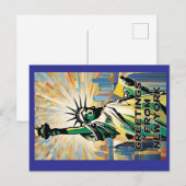 Statue of Liberty Greeting ポストカード (正面/裏面)