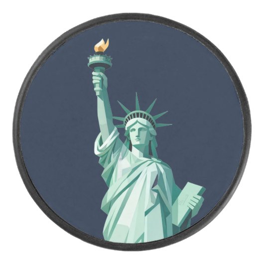 Statue of Liberty Hockey Puck アイスホッケーパック (正面)
