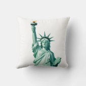 Statue of Liberty Minimalist Throw Pillow クッション (裏面)
