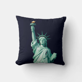 Statue of Liberty Minimalist Throw Pillow クッション
