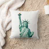 Statue of Liberty Minimalist Throw Pillow クッション (ブランケット)