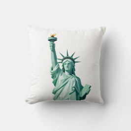 Statue of Liberty Minimalist Throw Pillow クッション