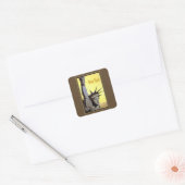 statue of liberty new york travel poster スクエアシール (封筒)