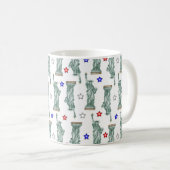 Statue of Liberty - Patriotic Stars Coffee Mug コーヒーマグカップ (正面右)