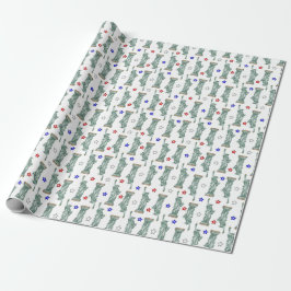 Statue of Liberty - Patriotic Stars Wrapping Paper ラッピングペーパー
