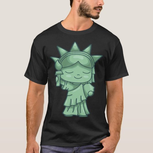 Statue of Liberty Patriotic  USA Sightseeing New Y Tシャツ (正面)