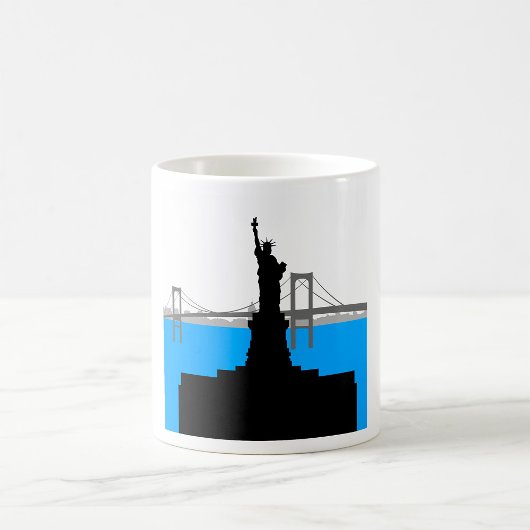 Statue of Liberty Silhouette New York Skyline コーヒーマグカップ