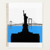 Statue of Liberty Silhouette New York Skyline プランナー手帳 (正面)