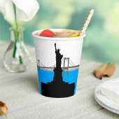 Statue of Liberty Silhouette New York Skyline 紙コップ