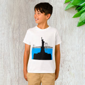 Statue of Liberty Silhouette New York Skyline Tシャツ