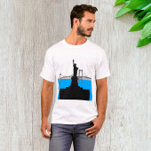 Statue of Liberty Silhouette New York Skyline Tシャツ