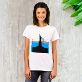 Statue of Liberty Silhouette New York Skyline Tシャツ