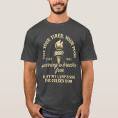 Statue of Liberty Torch with Emma Lazarus Quote Tシャツ (正面)